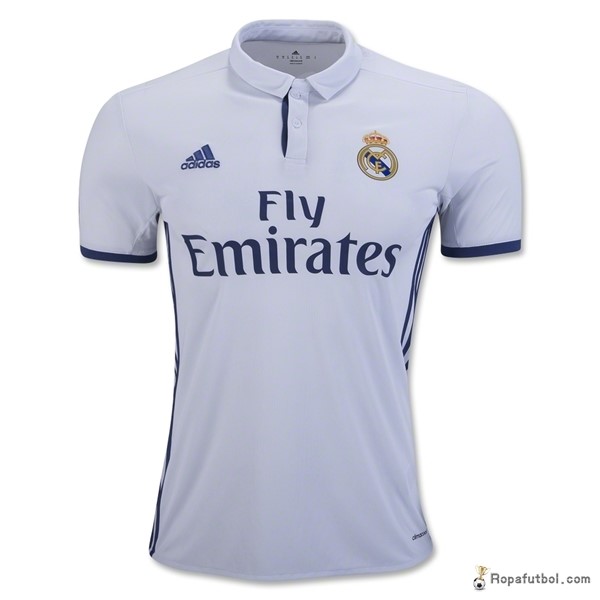 Tailandia Camiseta Real Madrid Replica Primera Ropa 2016/17 Blanco